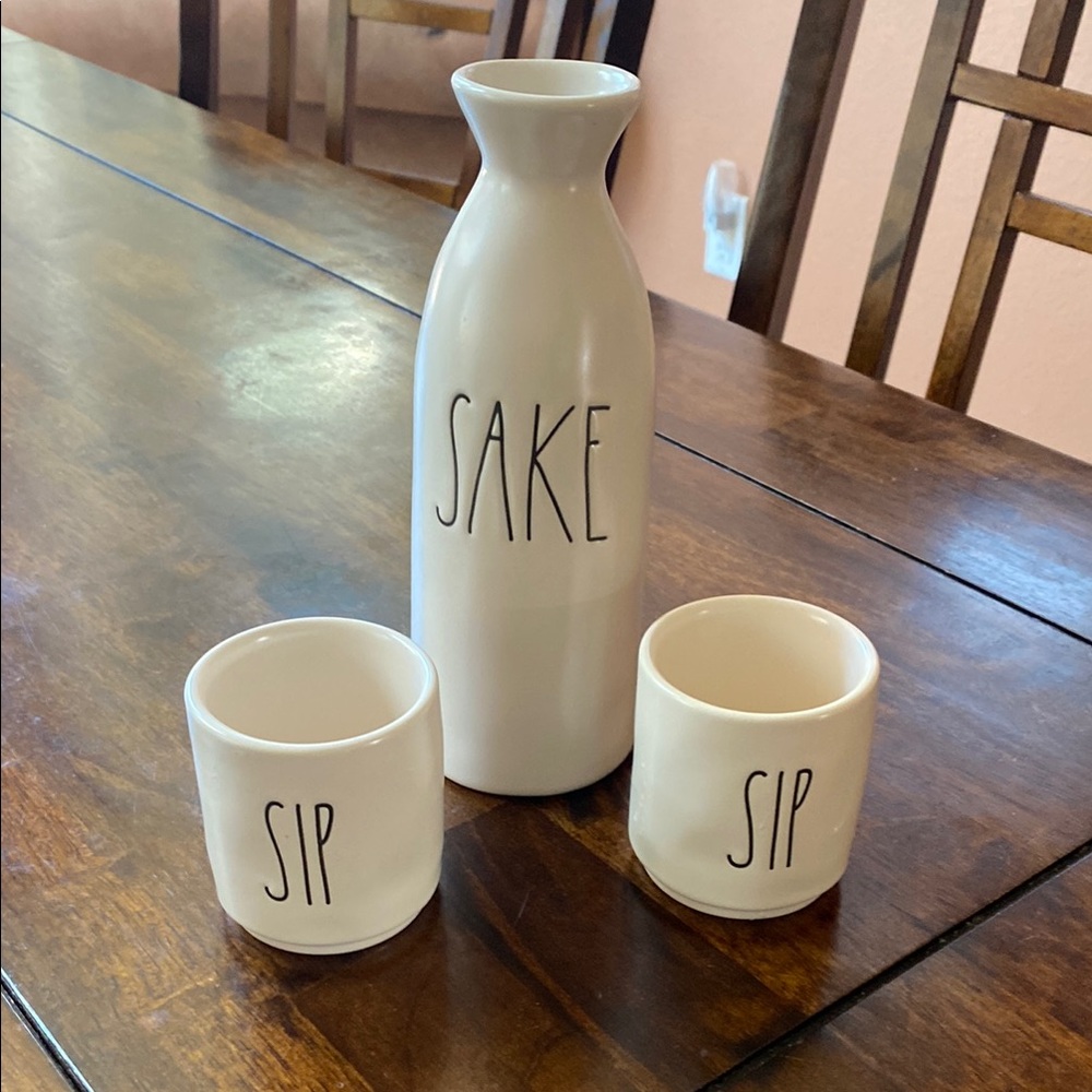 Ceramic Sake Set with Cups
